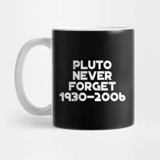 Pluto Never Forget 1930-2006 Vintage Retro (White) Mug